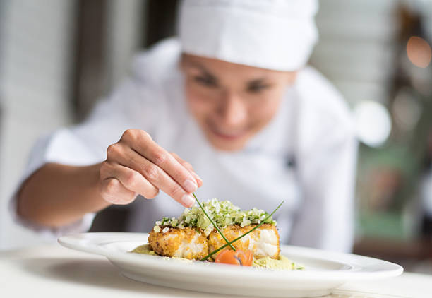 private chef making sushi