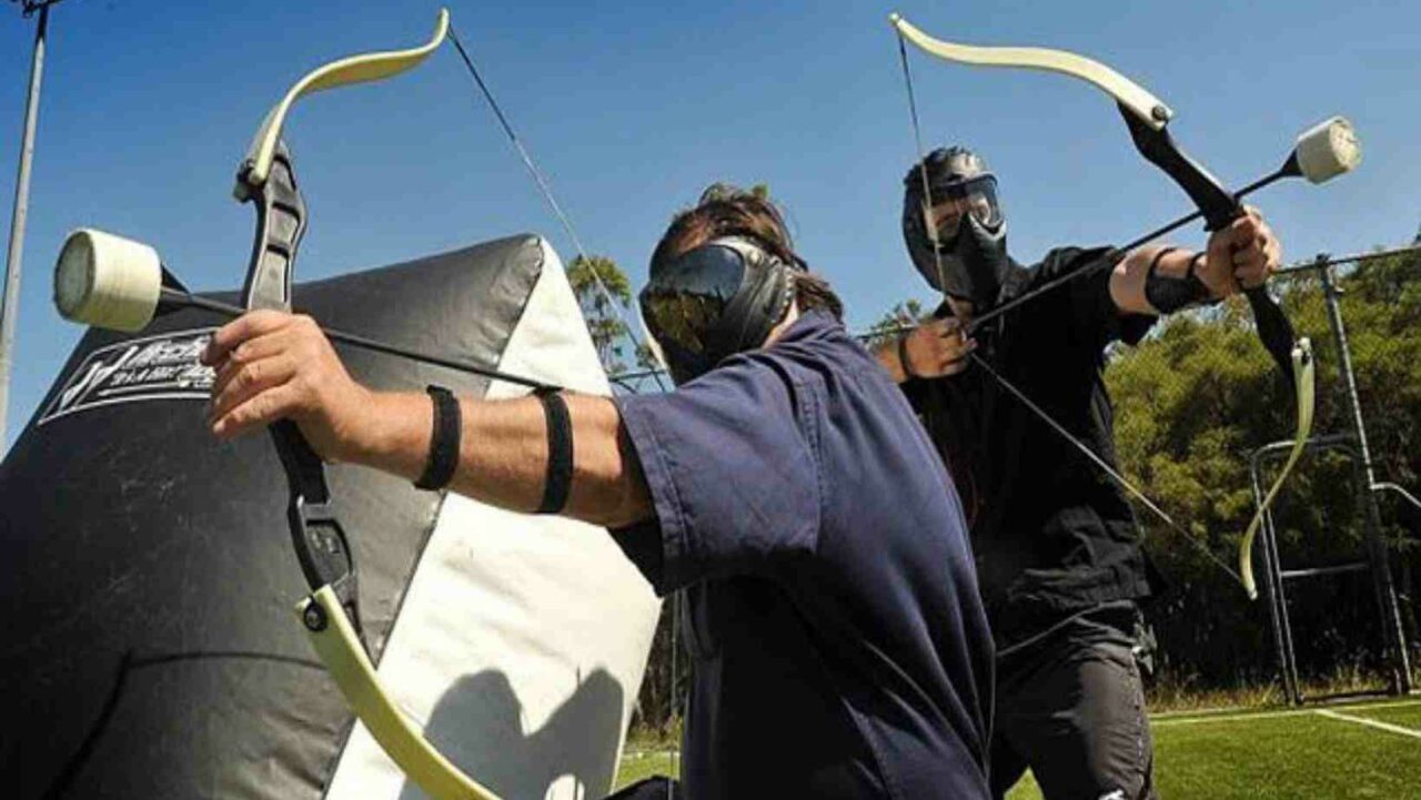 Combat archery is an exciting Manchester stag idea.