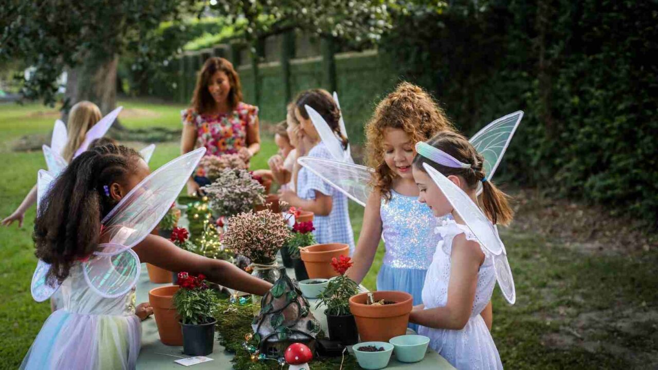 A fairy garden party is one of the popular 5-year-old birthday ideas for girls