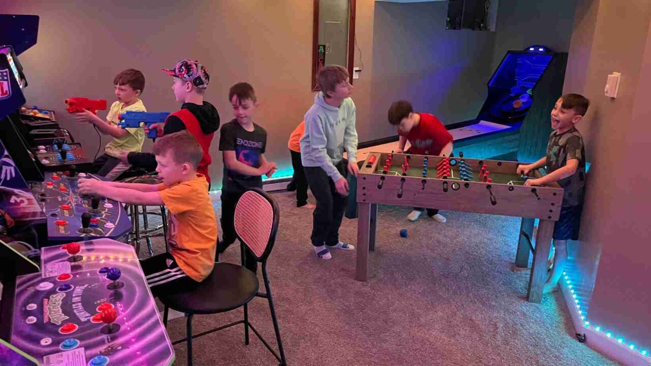 The retro theme is a unique birthday party idea for 5-year-olds