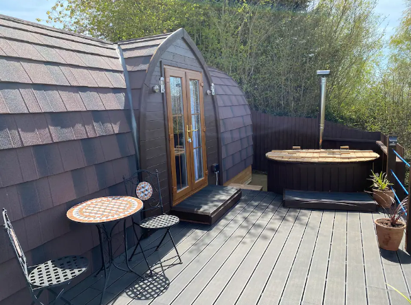 Hatterall View Glamping Pod’s airbnb blackpool with hot tub