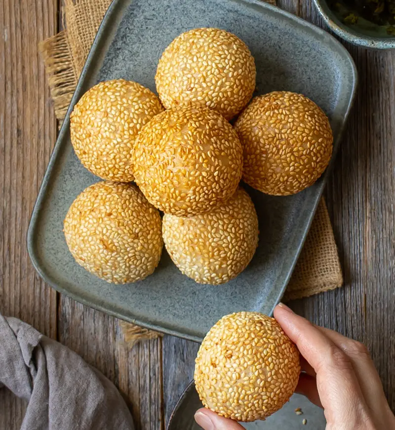 Sesame Balls are Chinese dinner party menu ideas