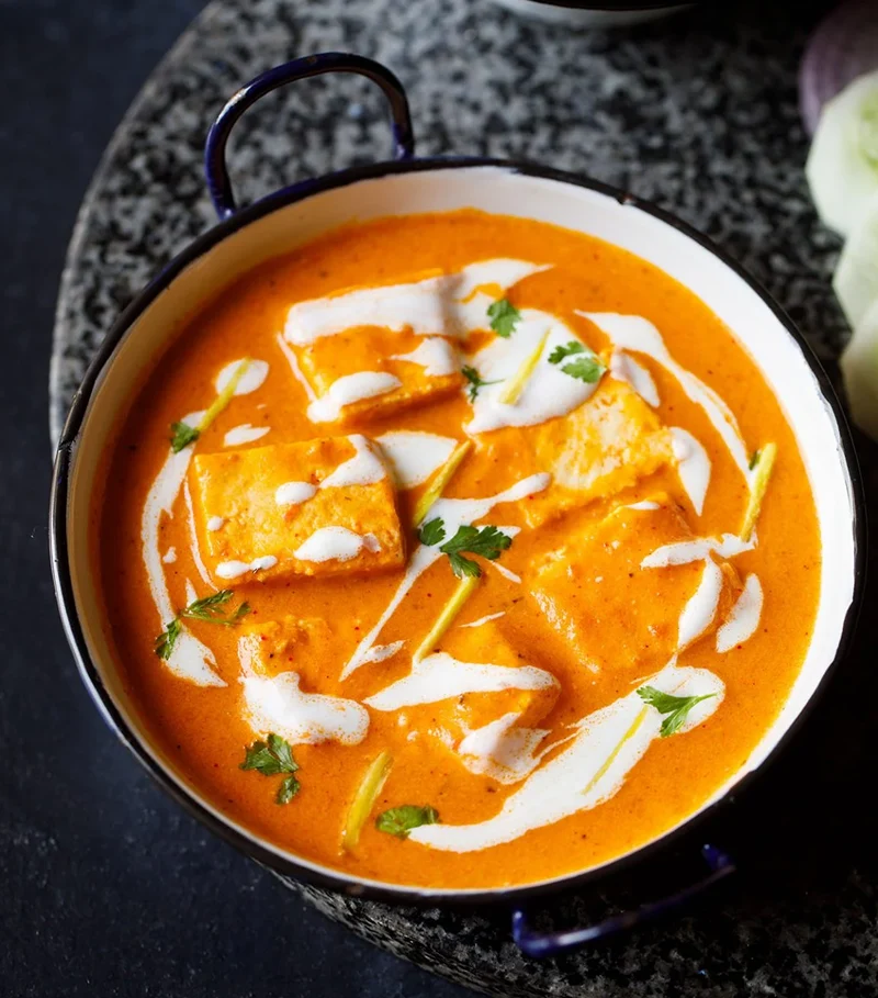 Paneer Butter Masala tops Indian vegetarian dinner party menu ideas