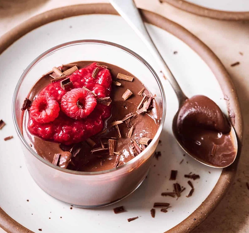 Chocolate Mousse is among healthy dinner party menu ideas
