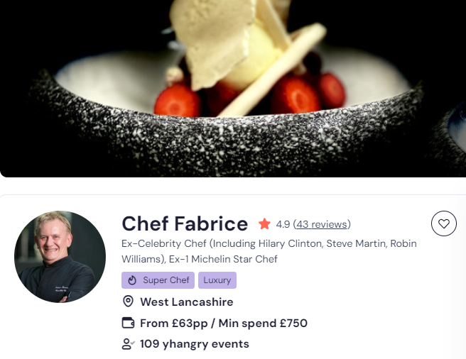 Bradford catering equipment with Chef Fabrice