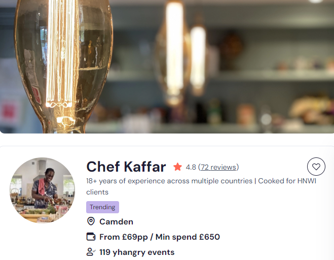 Chef Kaffar's Bradford catering