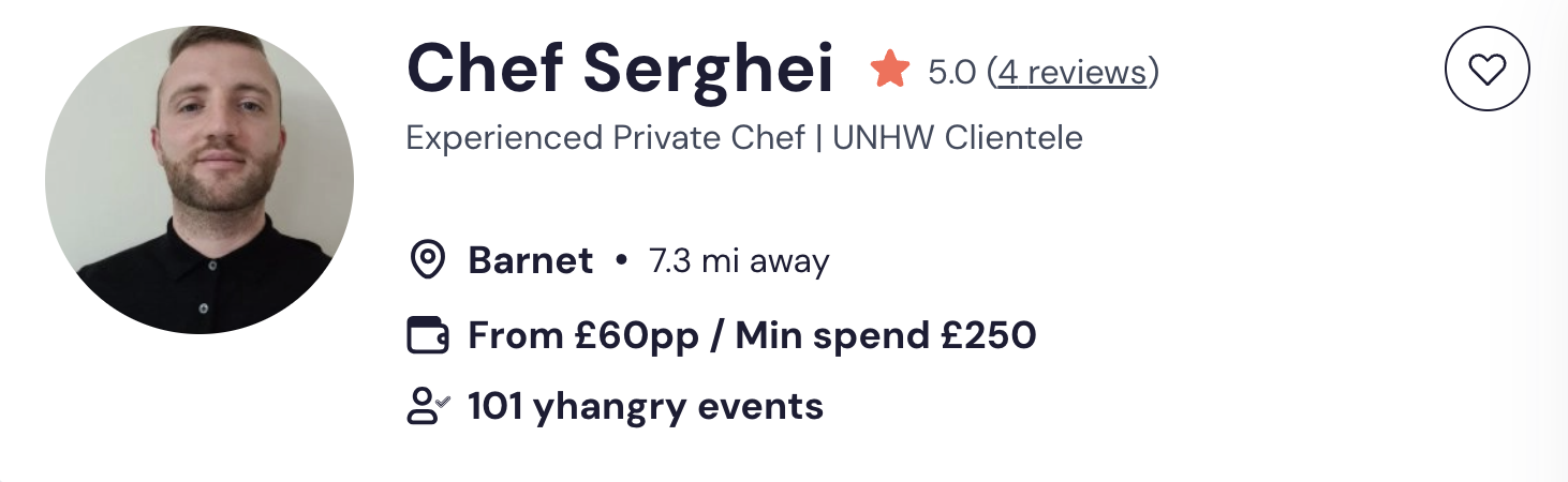 Chef Serghei party bbq catering in London