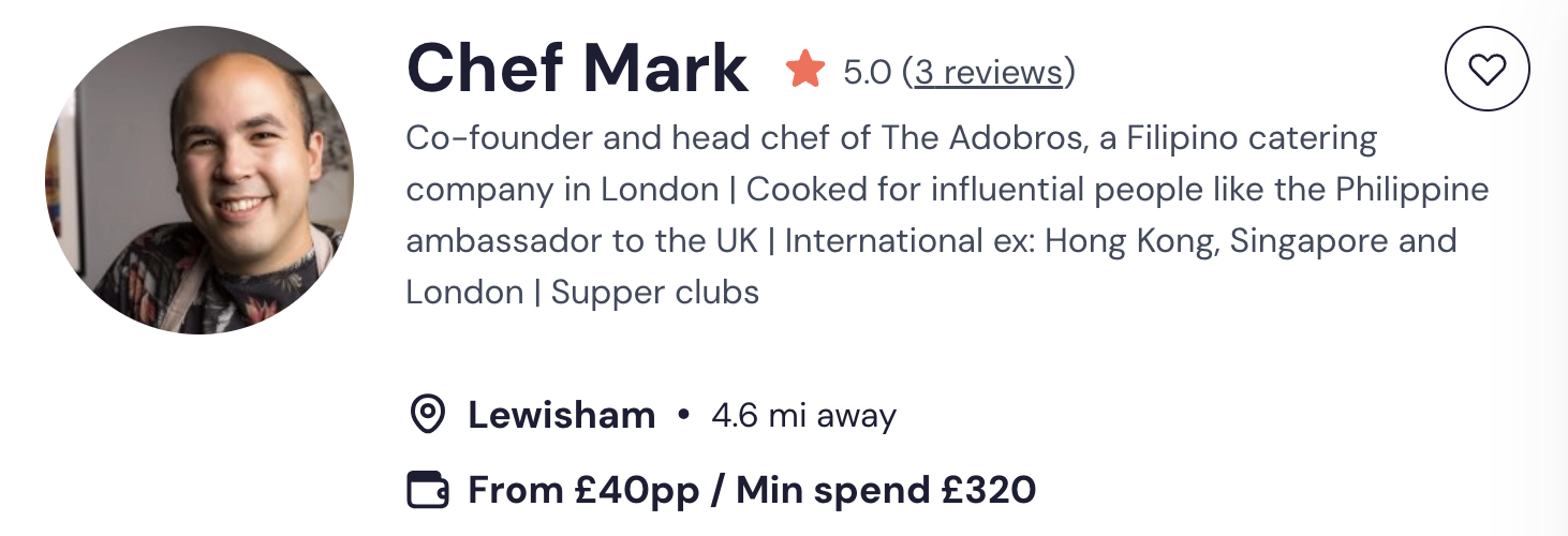 Chef Mark bbq party catering in London