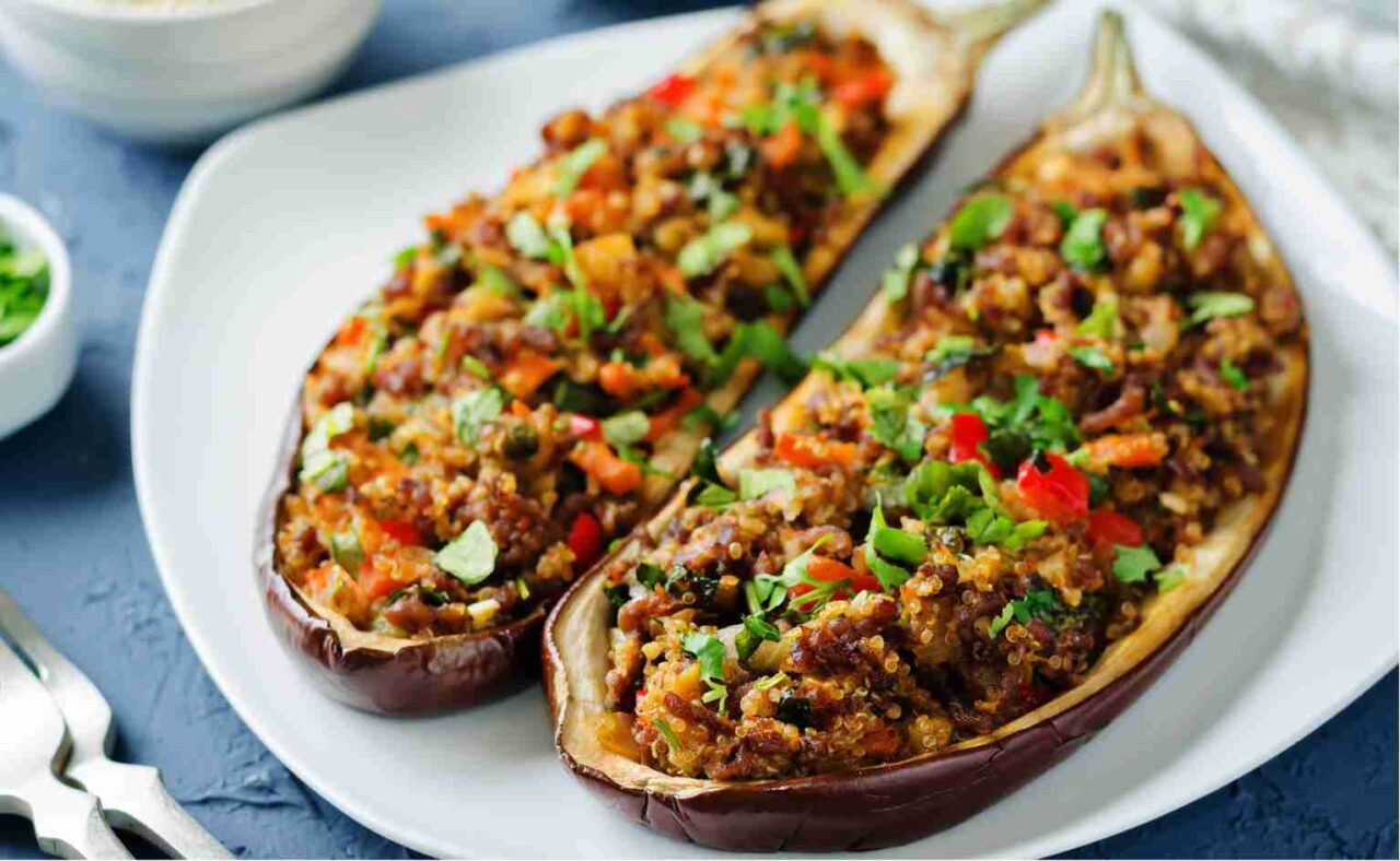 Baked Eggplant is a good summer lunch menu idea.