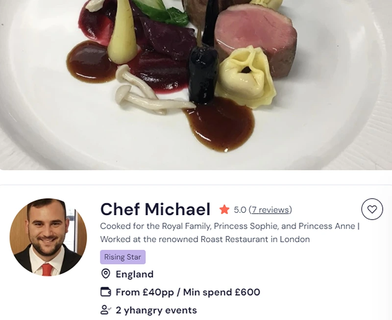 Chef Michael’s credentials as a BBQ caterer in Hampshire.