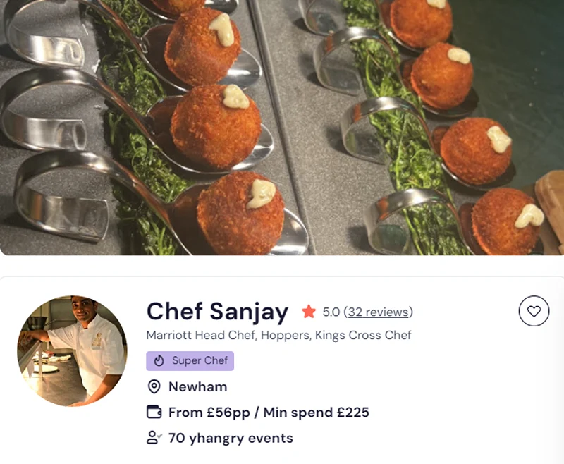 afternoon tea catering in London with Chef Sanjay