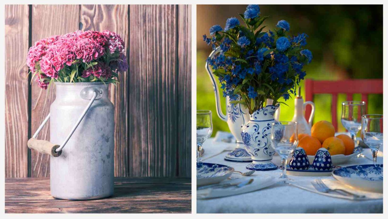 Flower vases are amazing garden table decoration ideas