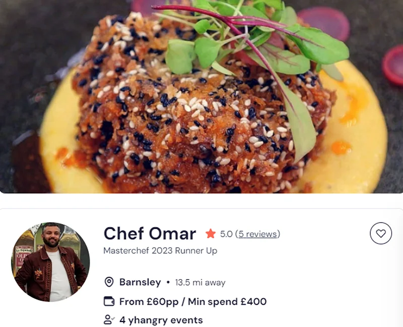 Book Chef Omar for the best halal  catering Sheffield offers.