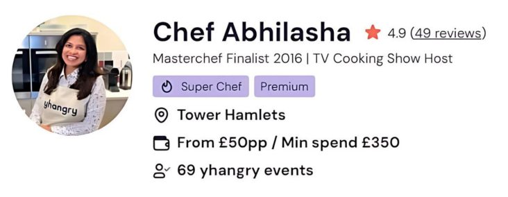 Chef Abhilasha provides healthy meal prep in Leicester.