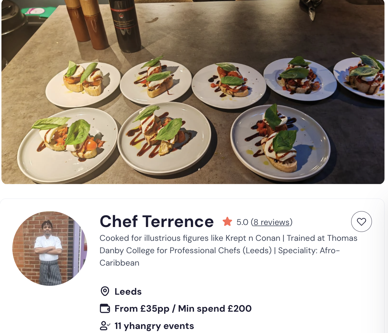 Chef Terrence Barrowford catering Service