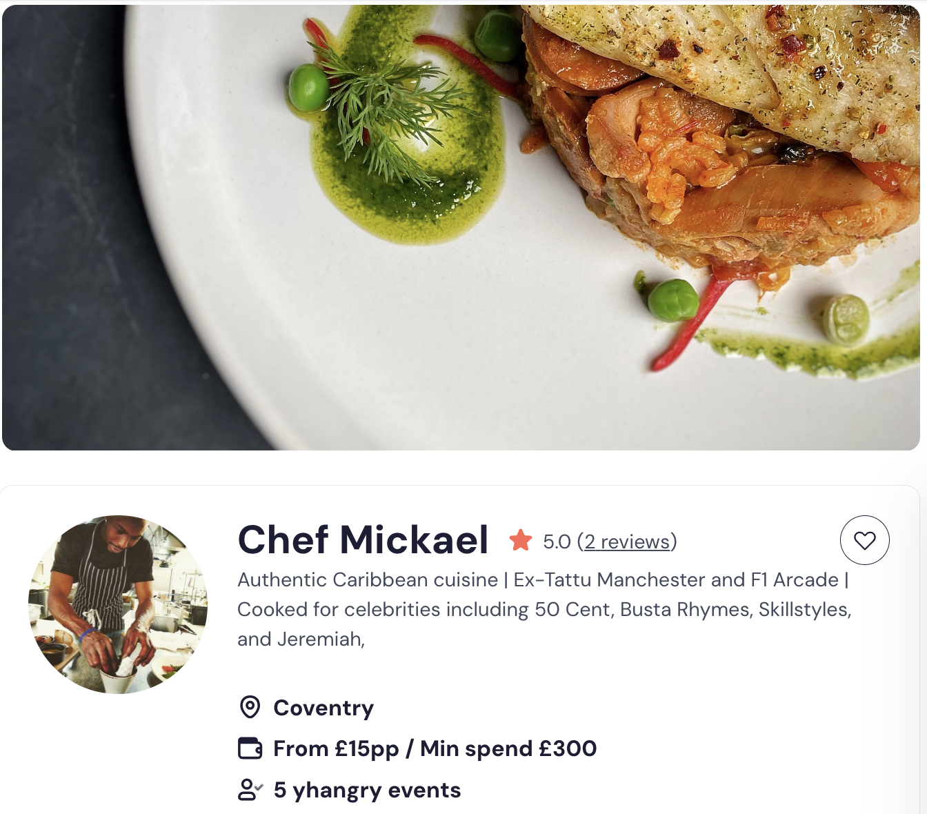 Chef Mickeal Meal prep in Birmingham