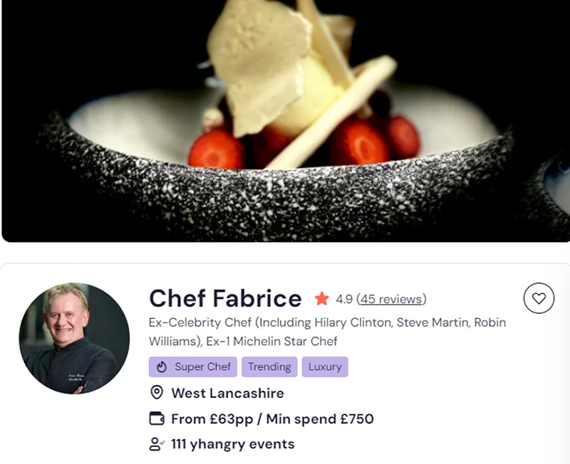 Get meal prep in Warrington with Chef Fabrice