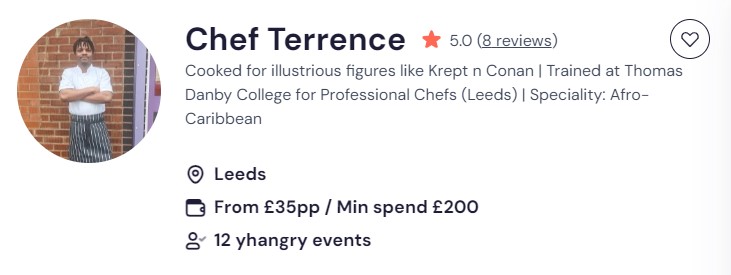 Chef Terrance provides quality meal prep services in Manchester.