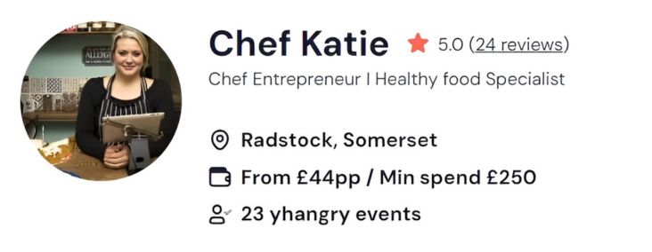 Chef Katie conducts vegan cooking classes in Bristol.