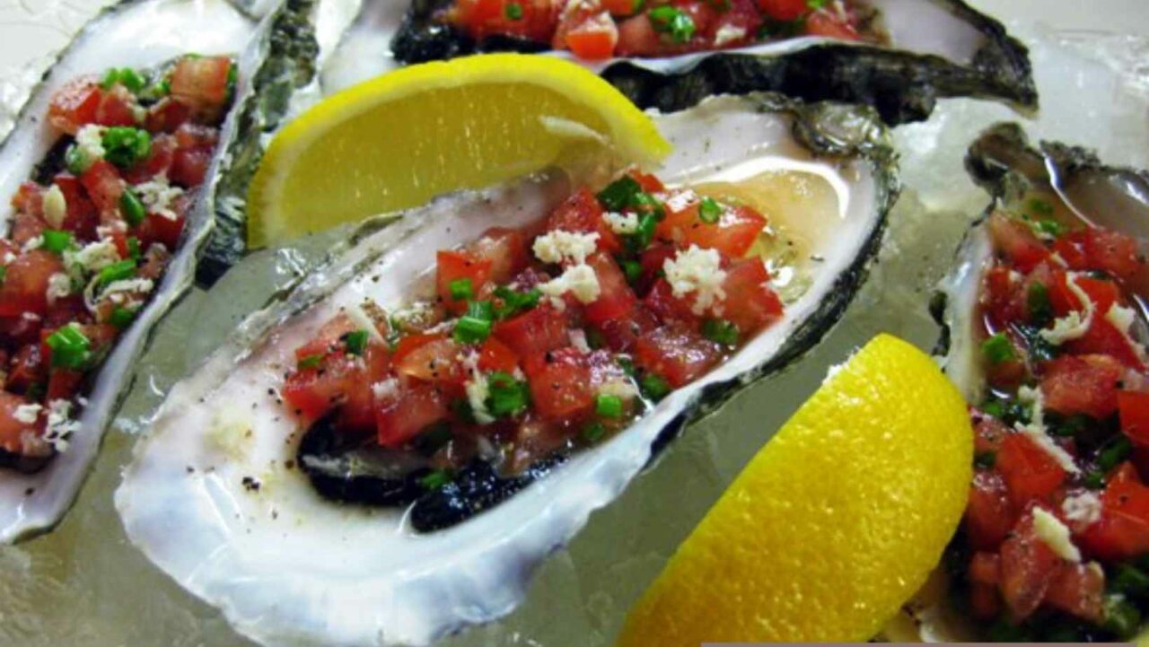 Oysters a la Russe makes for a great Christmas party food idea for adults.