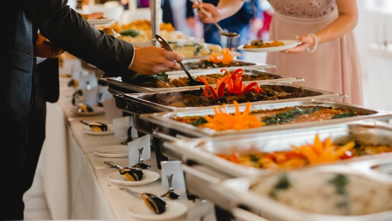 Catering companies serve large functions