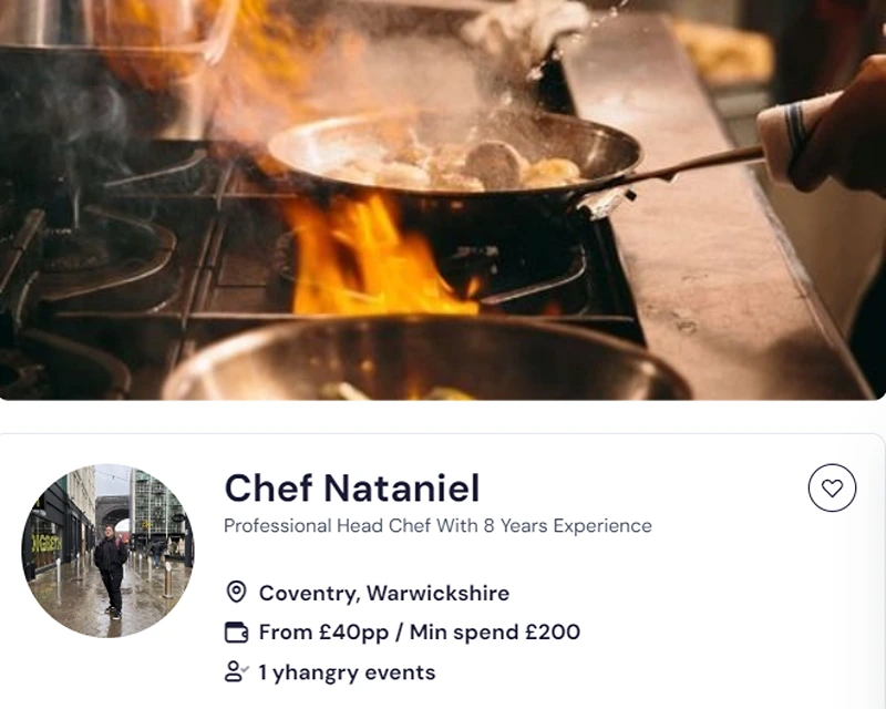 Book Chef Nataniel for the best cookery class Leicester offers.