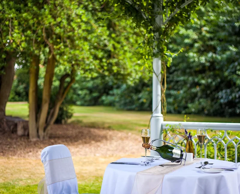 An outdoor private dining venue in St Albans.