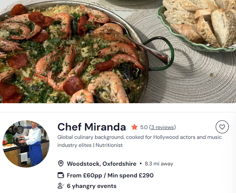 Hire Chef Miranda for the finest Thai cookery class Oxford offers. 