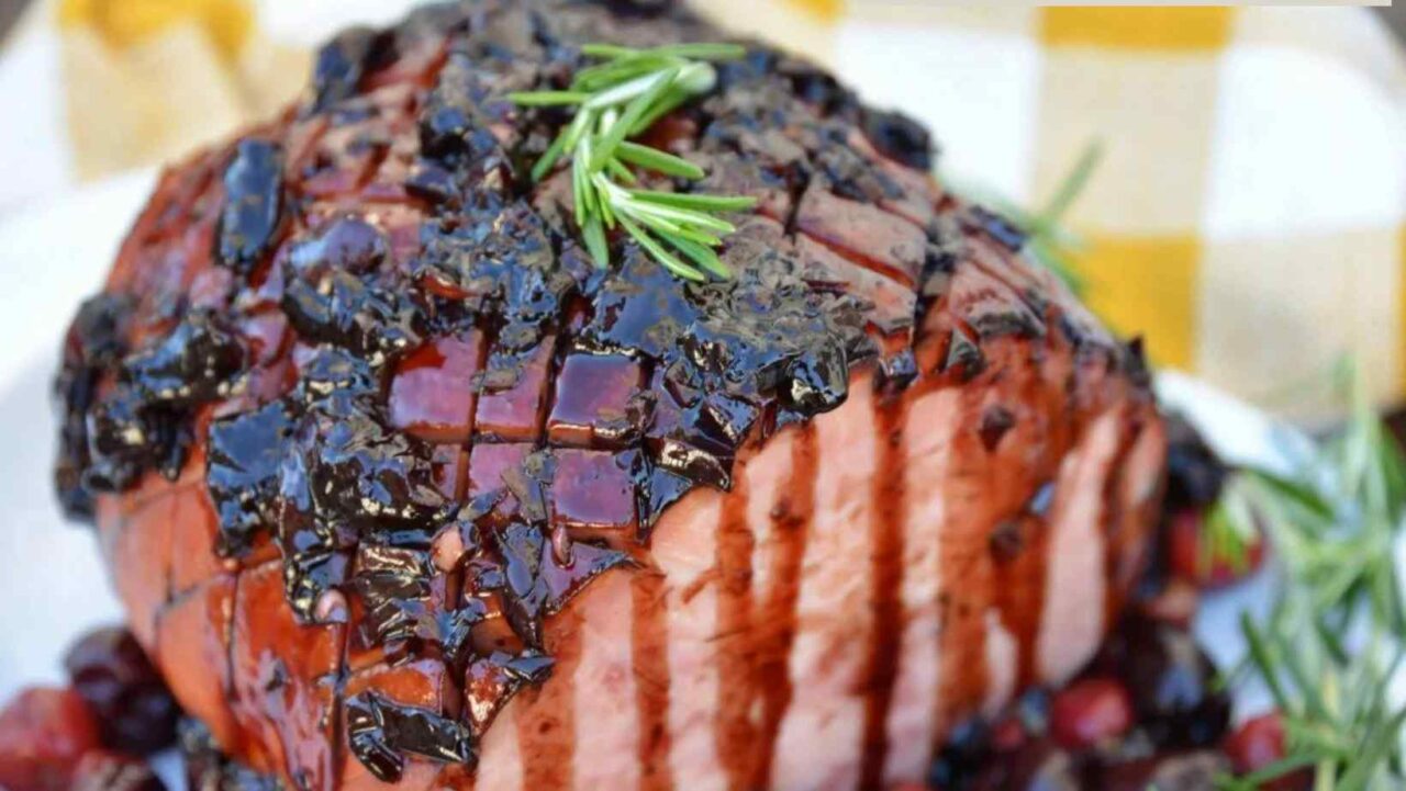 Glazed Ham is the perfect alternative food idea for a Christmas party.