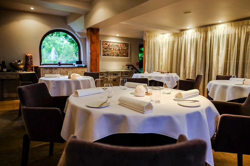 Table setting at The Clock House, one of the top restaurants in Ripley Surrey.