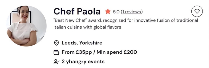 Chef Paola’s Sheffield cooking classes are very popular