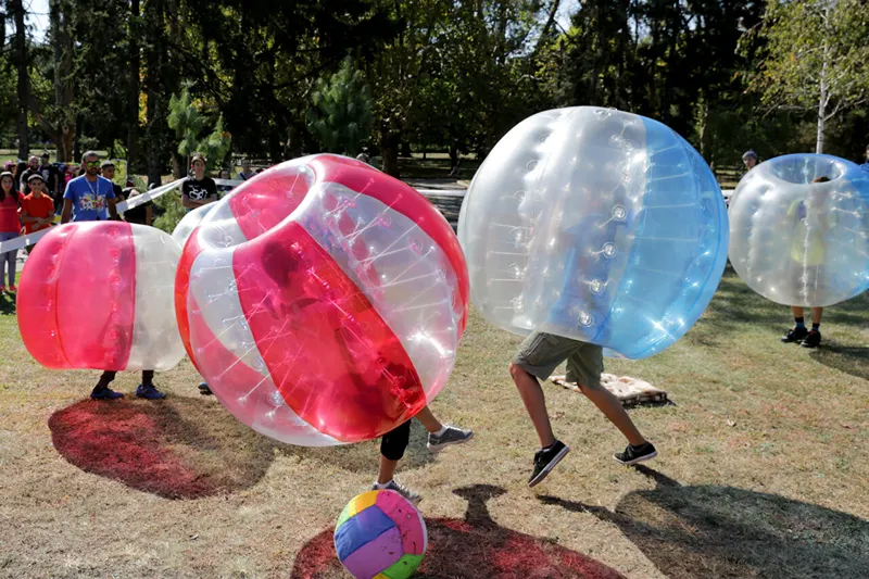 Playing Bubble Football is one of the stag do ideas for non drinkers.