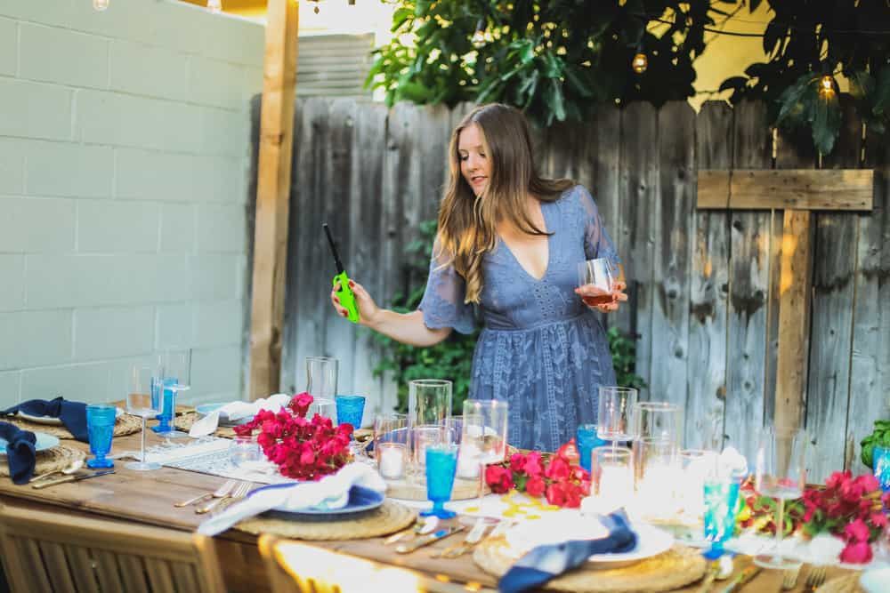 A beautiful setting of a Greek meze dinner party.
