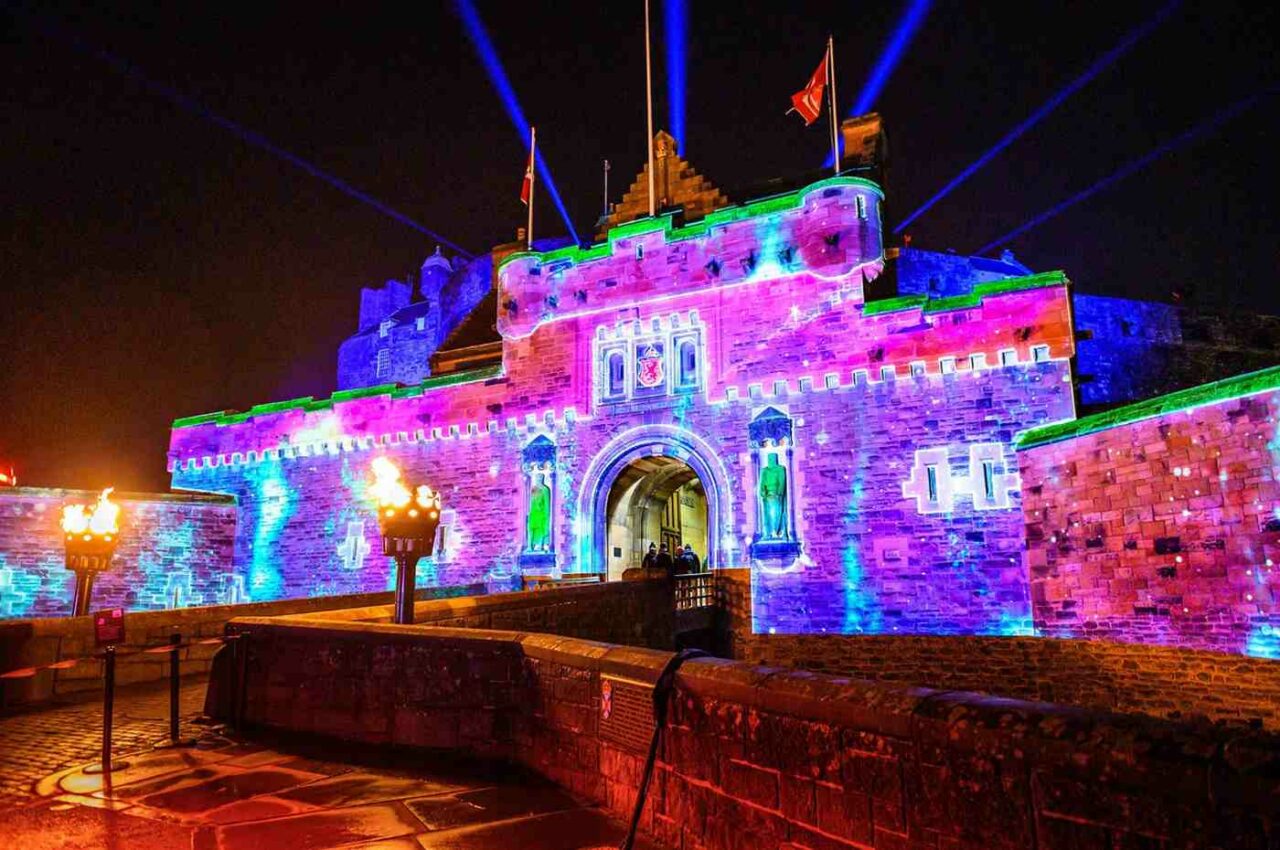 Castle of Light - Edinburgh Castle is a wonderful Christmas event in Scotland.
