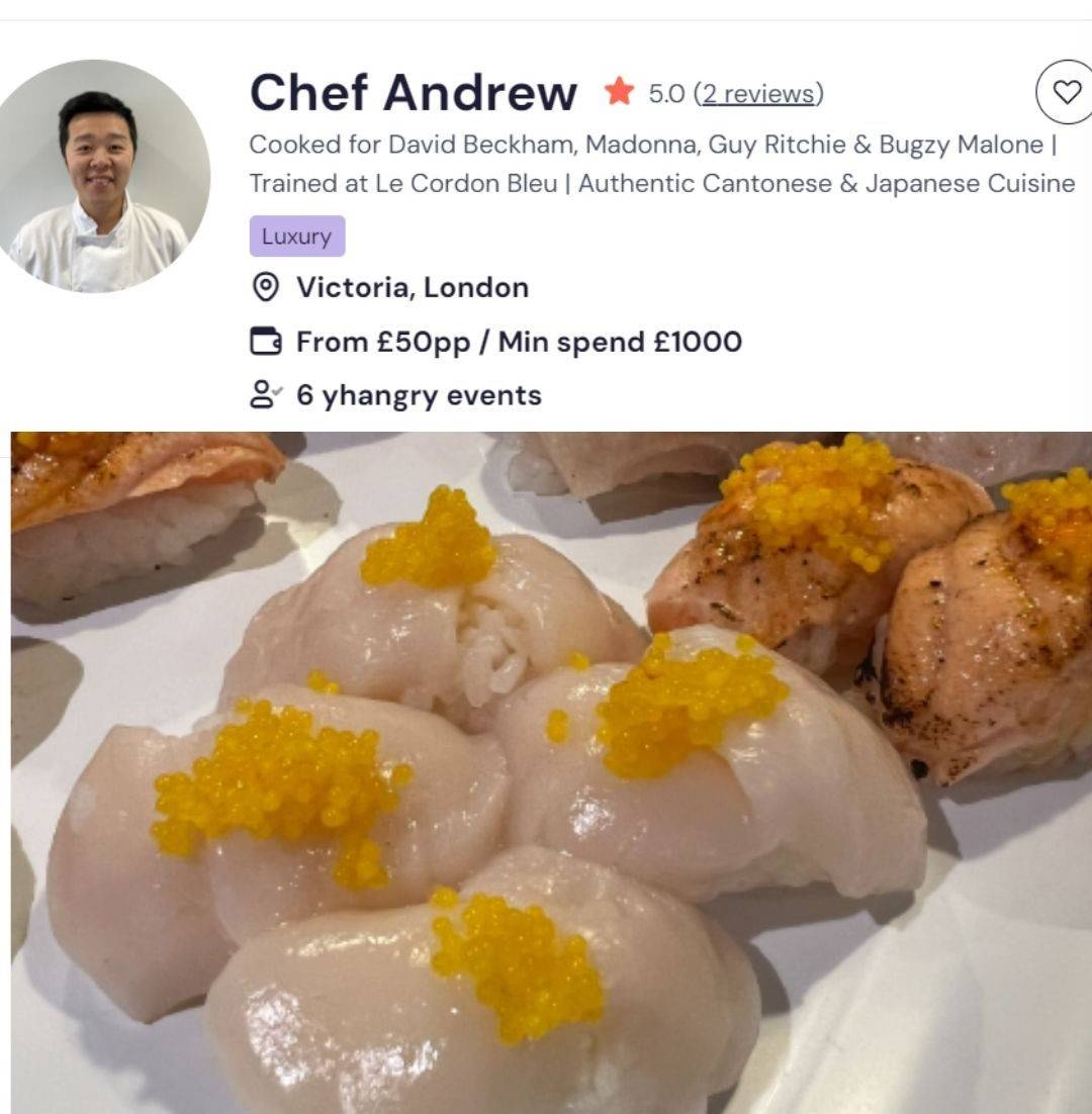 Chef Andrew is a celebrated top Chinese chef in Peterborough.