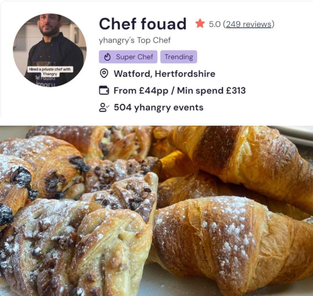 Baking classes by Chef Fouad in Birmingham.