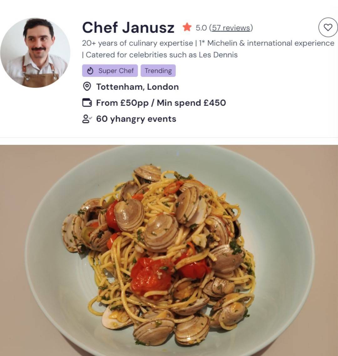 Chef Janusz is a Chinese chef in Peterborough.