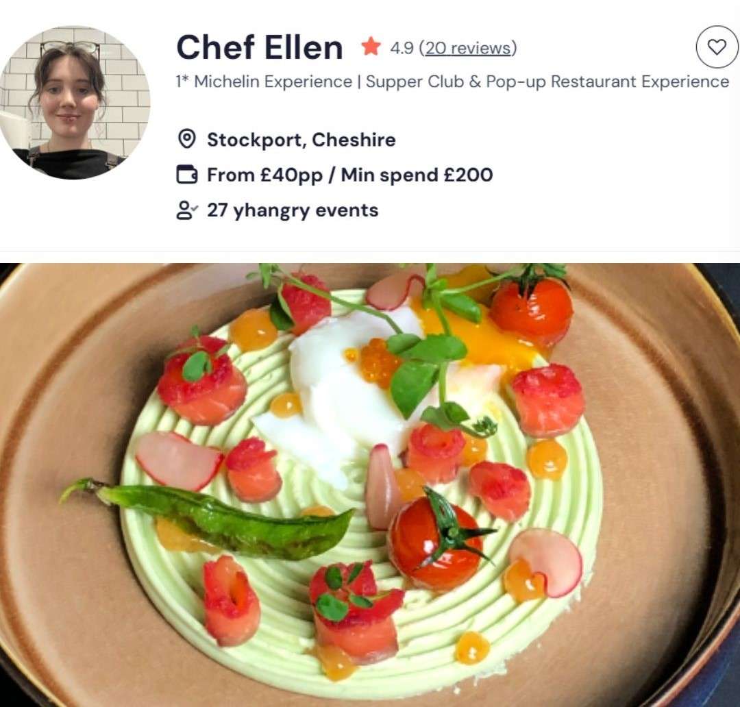 Chef Ellen specialises in catering private events.