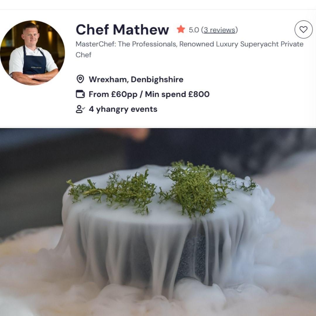 Chef Mathew offers catering for private events.