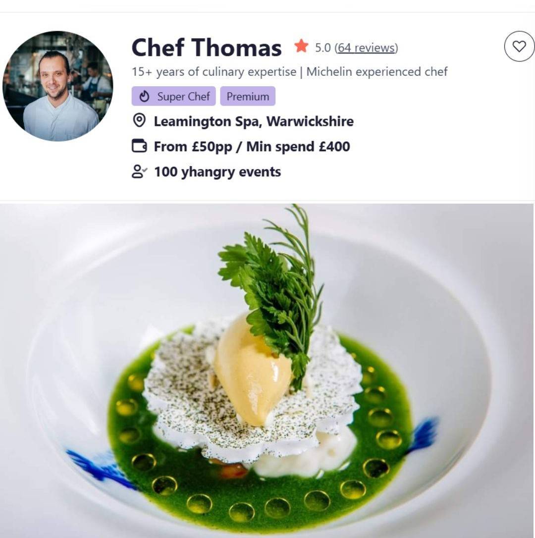 Chef Thomas offers private catering events.