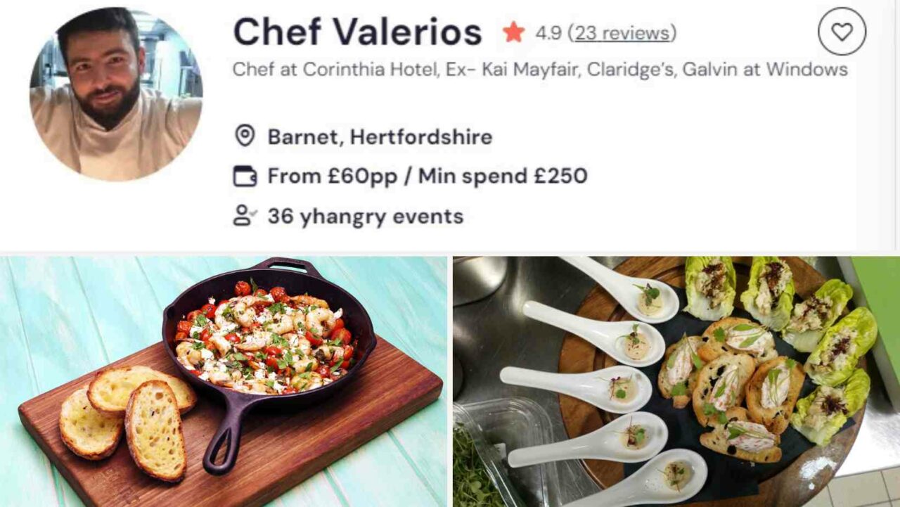 Chef Valerios is a well-known Greek chef in Lichfield