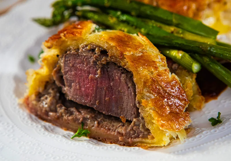 Beef Wellington for New Year's Eve buffet ideas.