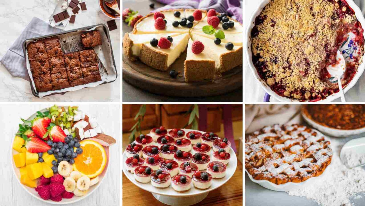 Delicious desserts for a party of 20 people