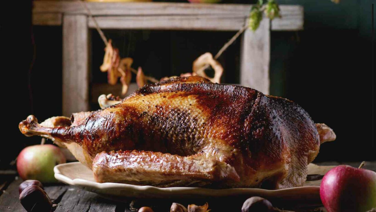 Roast Goose is the centrepiece of German Christmas dinner traditions