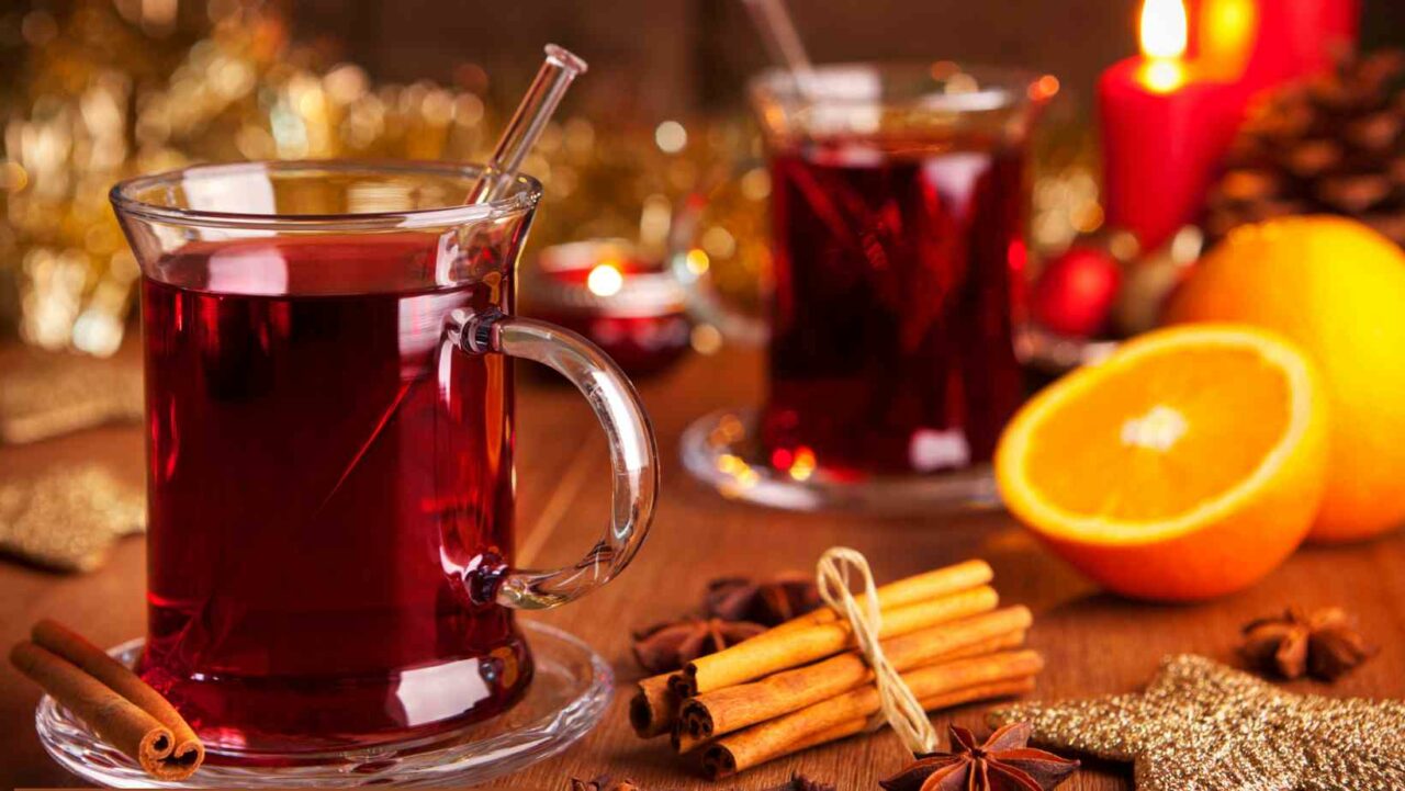 Glühwein is a traditional Christmas dinner eve dinner drink