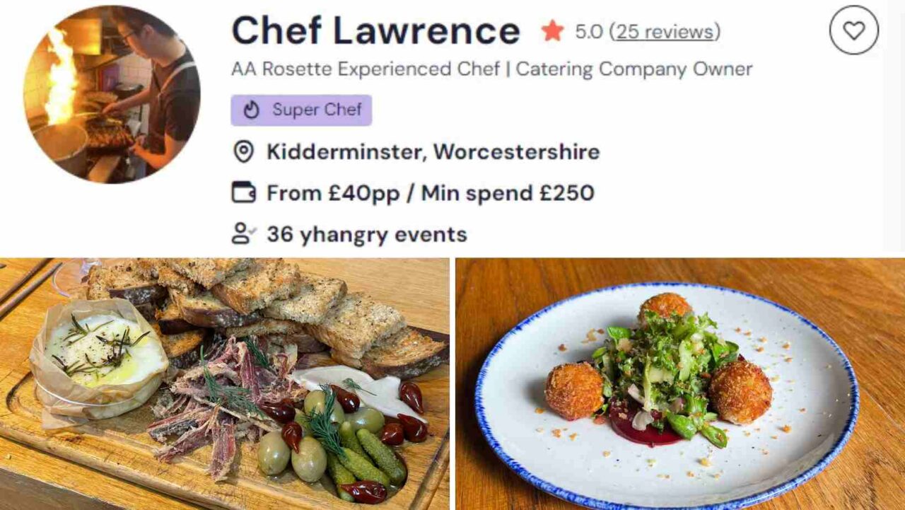 Lawrence is a Greek chef whose Lichfield menu is very popular