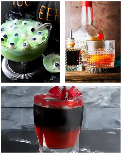 Drinks for an elegant Halloween dinner party 