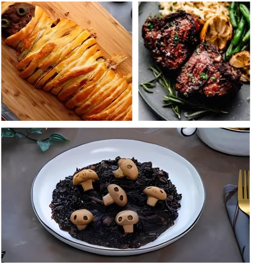 Main courses for an elegant Halloween dinner party 