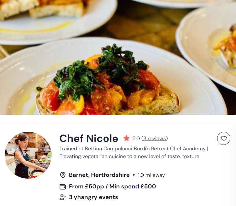 Chef Nicole for cheap baking classes in London