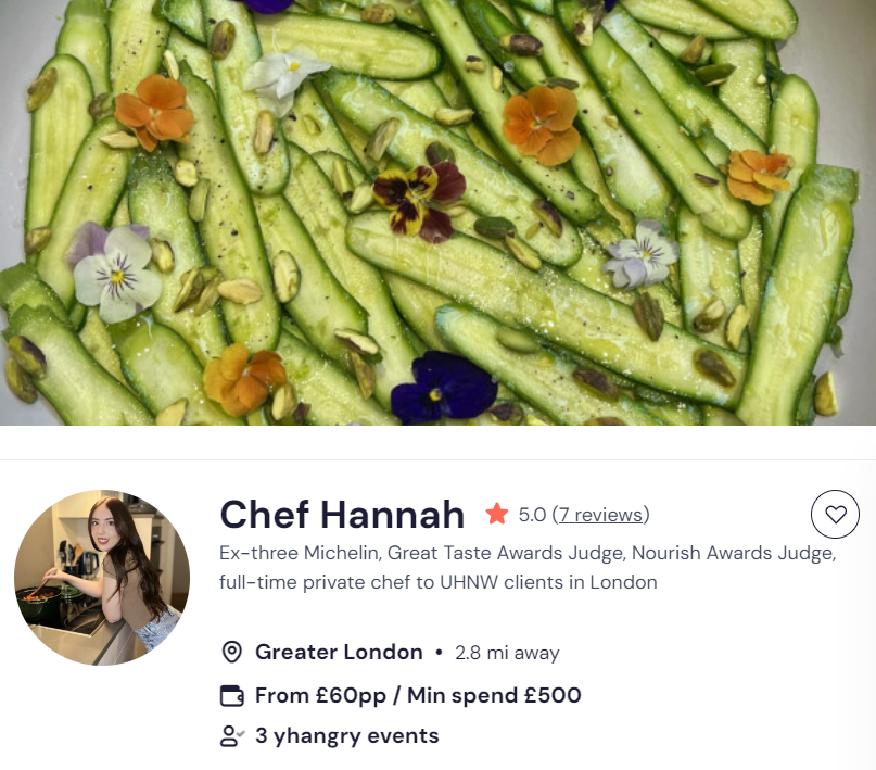 Chef Hannah for baking classes London